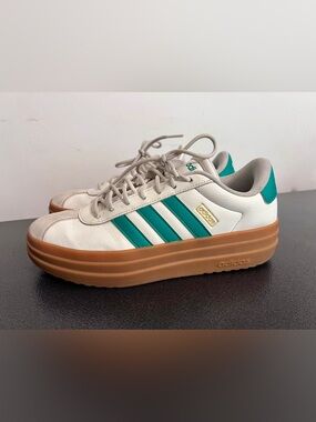 Adidas Women’s VL Court Bold Sneakers White/Green Size 8.5